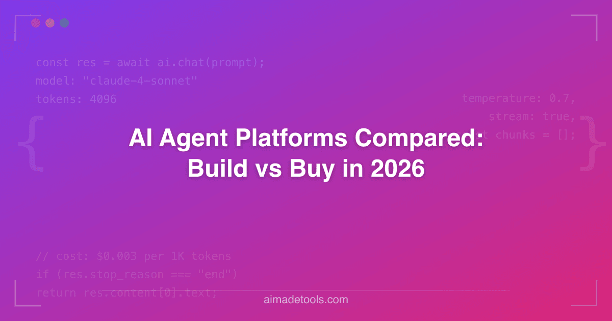 AI Agent Platforms Compared: Build vs Buy in 2026