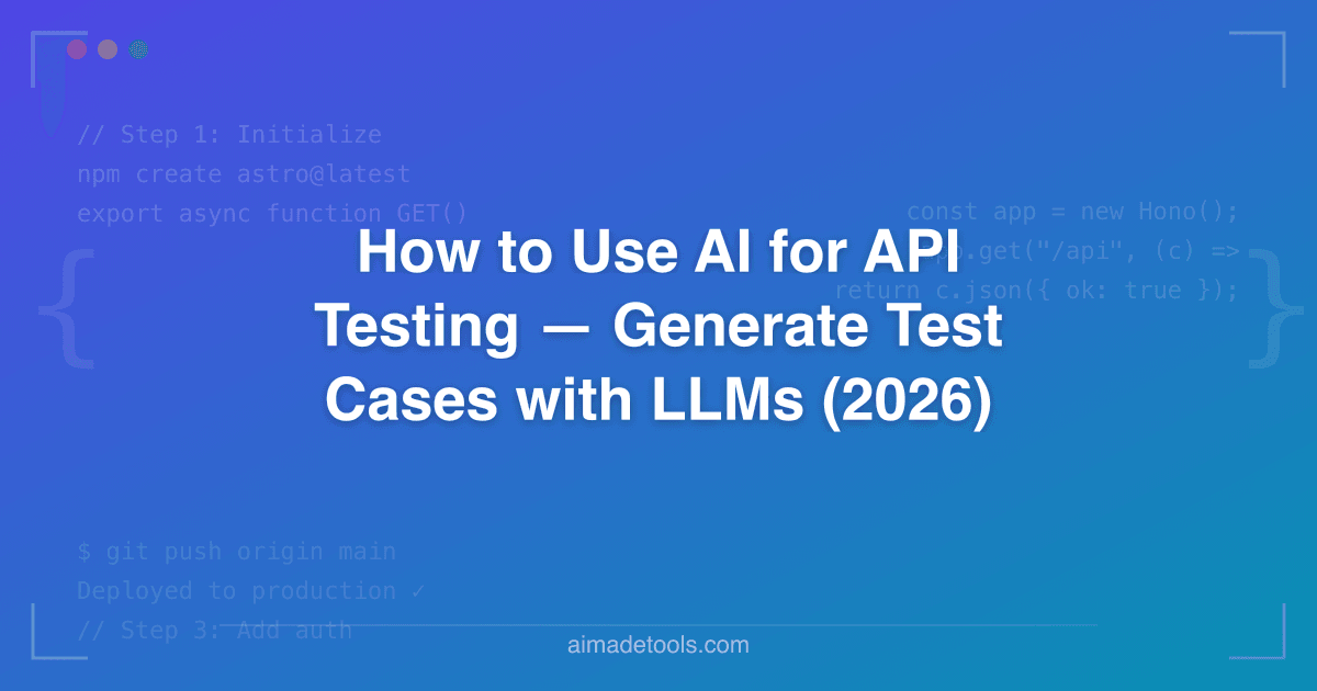 How to Use AI for API Testing — Generate Test Cases with LLMs (2026)