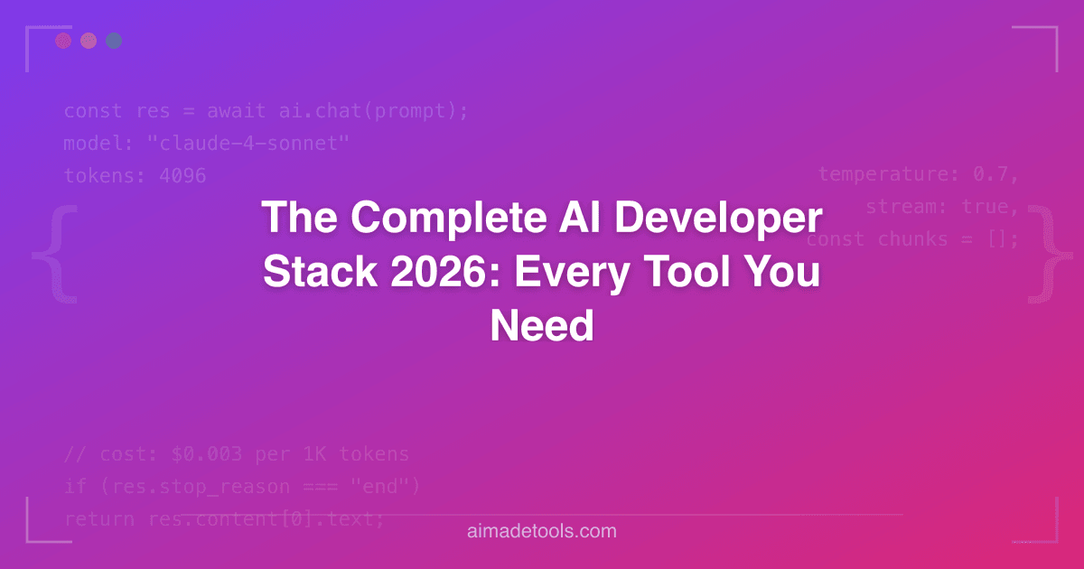 The Complete AI Developer Stack 2026: Every Tool You Need