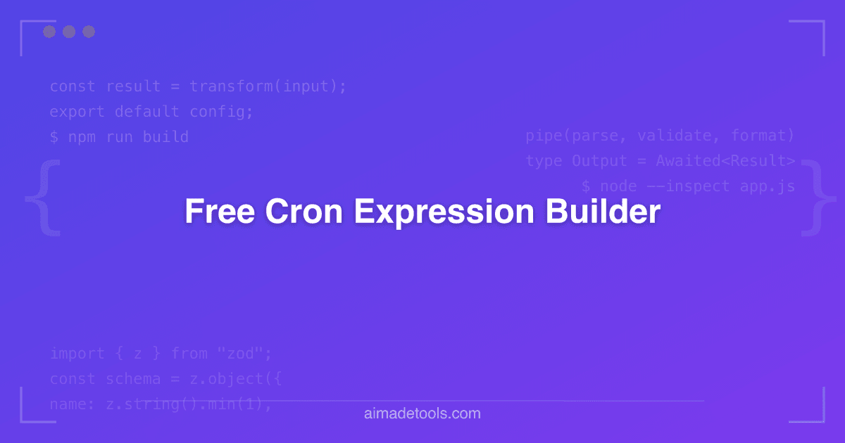 Free Cron Expression Builder