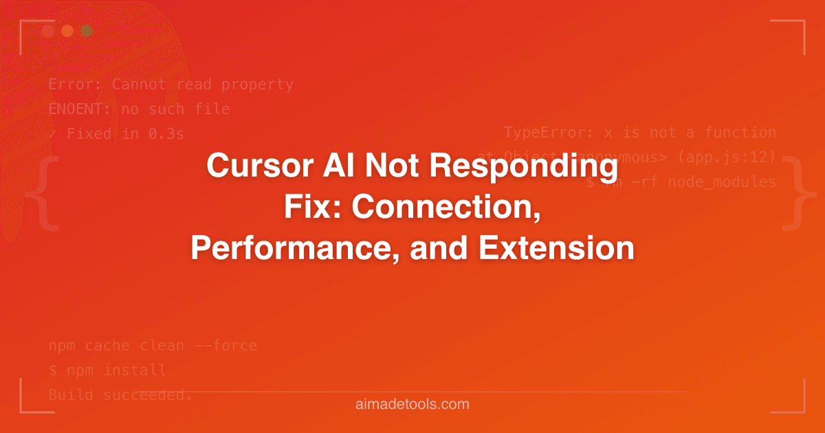 Cursor AI Not Responding Fix: Connection, Performance, and Extension ...