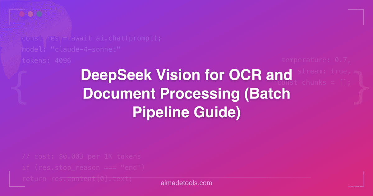 DeepSeek Vision for OCR and Document Processing (Batch Pipeline Guide)