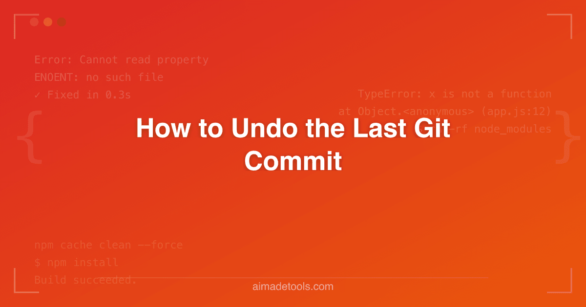 How to Undo the Last Git Commit