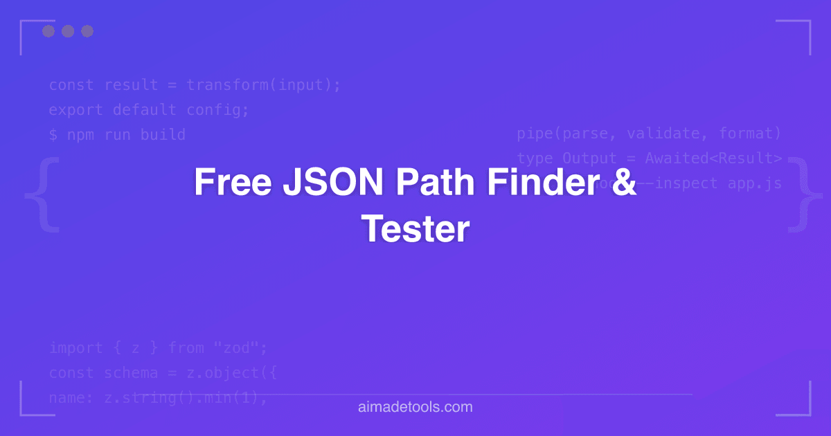 Json Runner Free JSON Path Finder & Tester