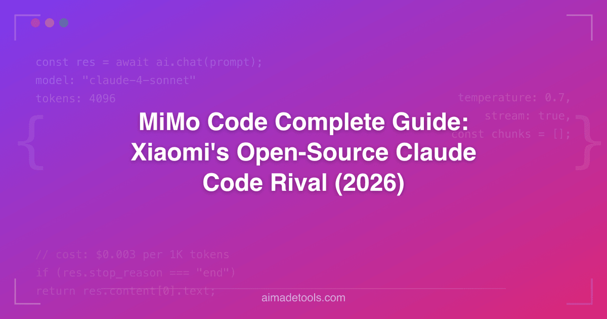 MiMo Code: Xiaomi's Free Open-Source Claude Code Alternative (2026)