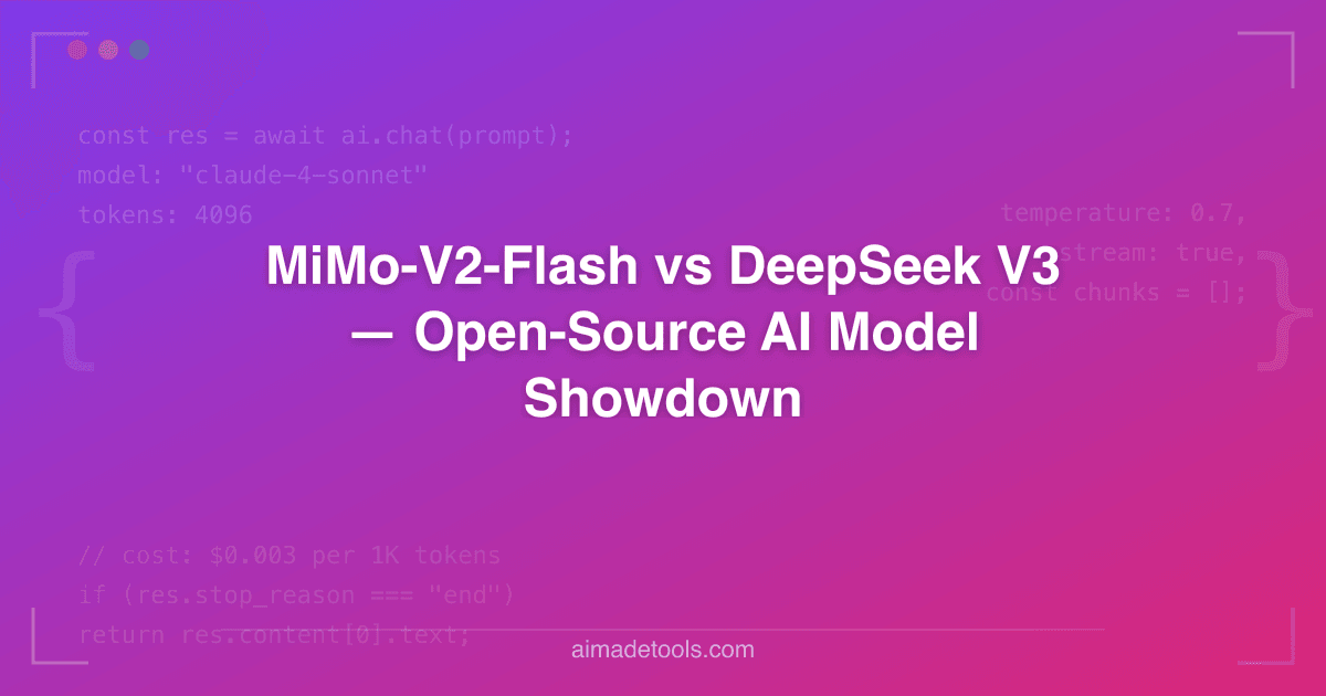 MiMo-V2-Flash vs DeepSeek V3 — Open-Source AI Model Showdown