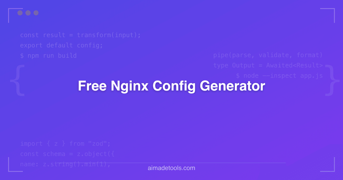 Free Nginx Config Generator