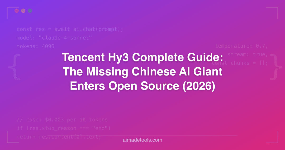 Tencent Hy3: 74.4% SWE-bench With Only 21B Active Parameters (2026)