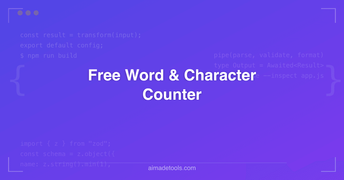 Free Word & Character Counter