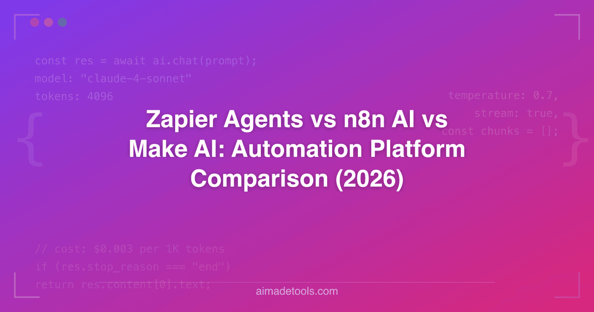Zapier Agents vs n8n AI vs Make AI: Automation Platform Comparison (2026)